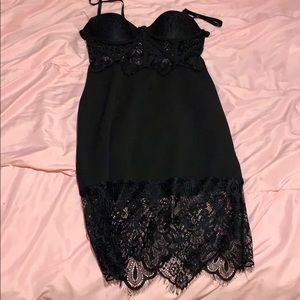 Black lace dress